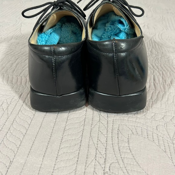 Tolo Men's 9M Leather Oxford Shoes Made in Italy Black - Picture 7 of 11